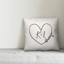 Throw pillows hot sale with initials